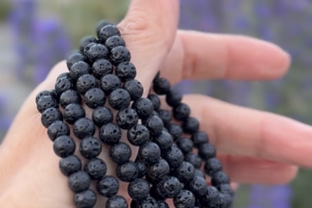 Lava Stone (Black Beads)- The Stone of Strength & Courage