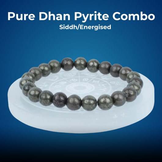 Raw Pyrite Bracelet With Selenite Plate Combo