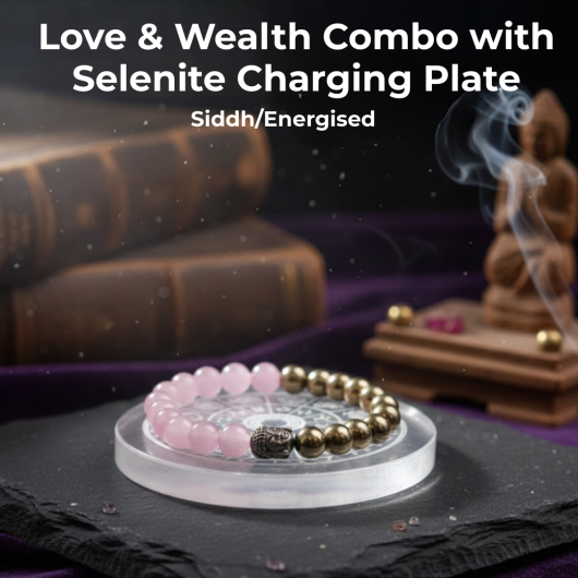 Love & Money Attraction Bracelet With Selenite Plate Combo
